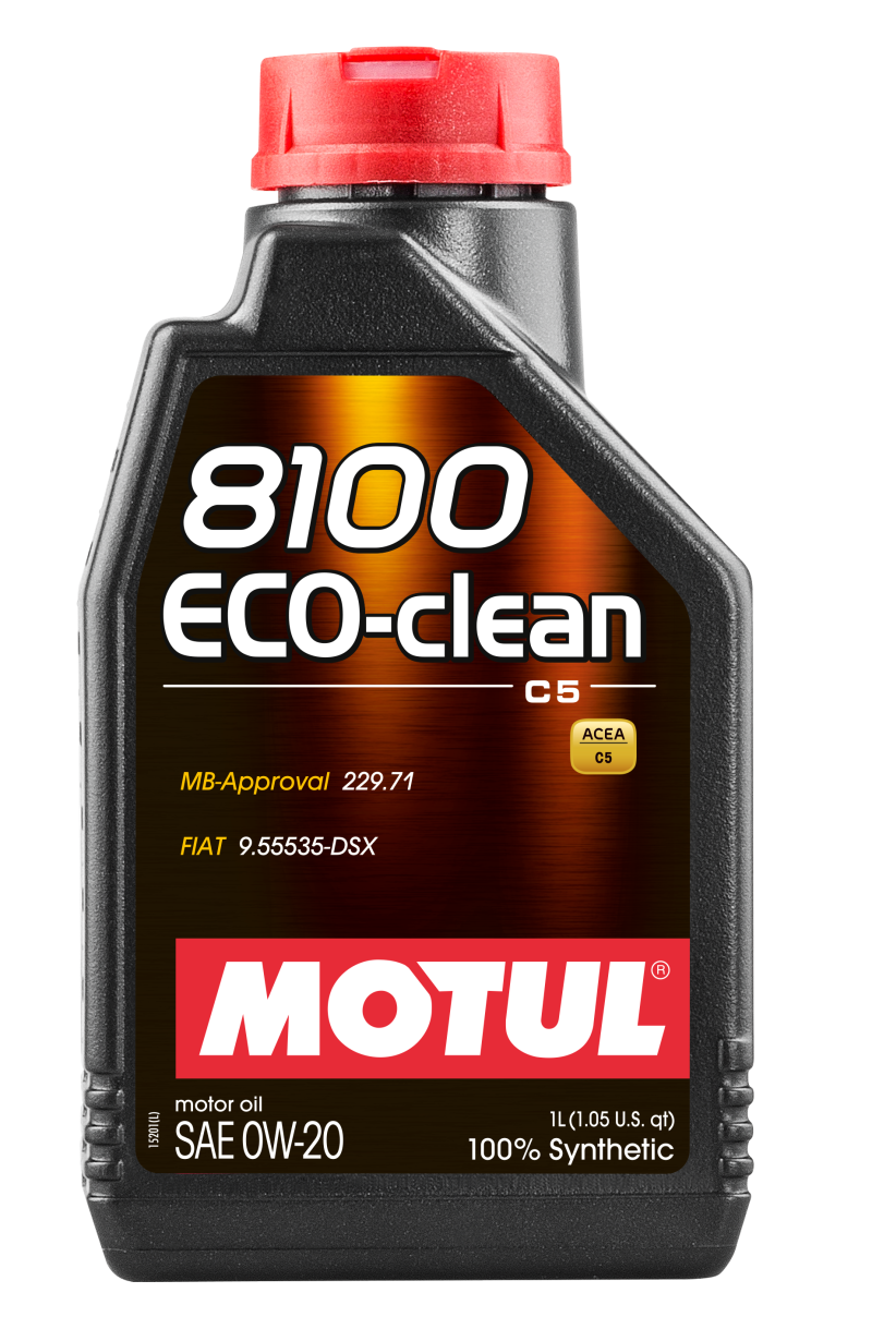 Motul 108813 1L Synthetic Engine Oil 8100 Eco-Clean 0W20