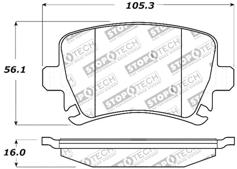 Stoptech 309.11080 StopTech Performance 06-09 Audi A3 / 05-09 Audi A4/A6 / 08-09 Audi TT / 06-09 VW GTI / 06-09 Jetta