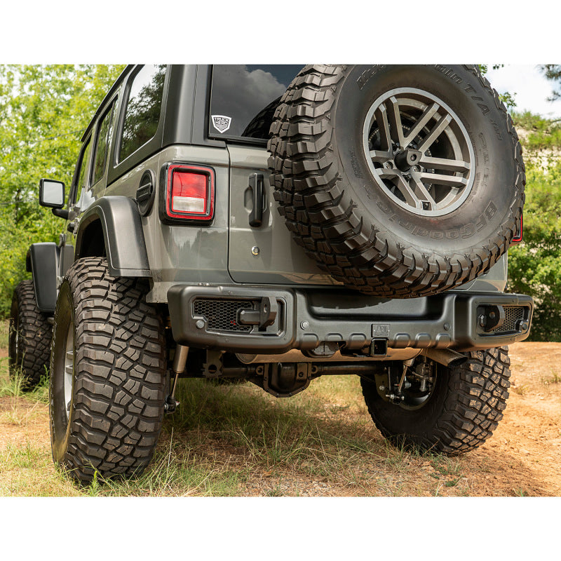Rugged Ridge 11544.25 Spartacus Rear Bumper Black 18-20 Jeep Wrangler JL