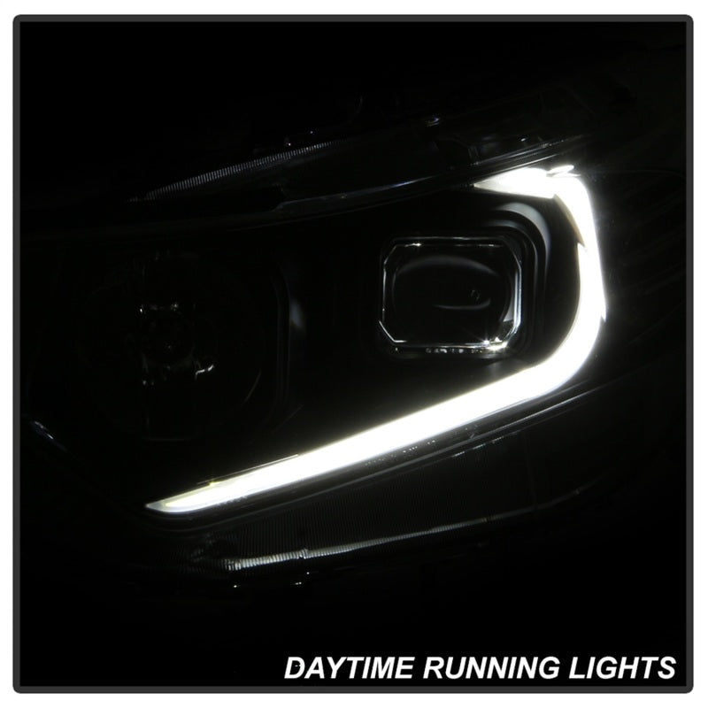 SPYDER 9042218 xTune 09-14 Acura TSX Projector Headlights - Light Bar DRL - Black (PRO-JH-ATSX09-LB-BK)
