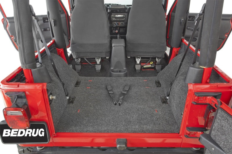 BedRug BRTJ97R 97-06 Jeep TJ Rear Cargo Kit (Incl Tailgate)
