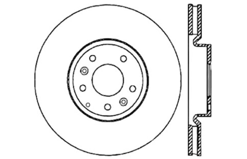 Stoptech 127.45071R StopTech 04-09 Mazda RX-8 Slotted & Drilled Right Front Rotor