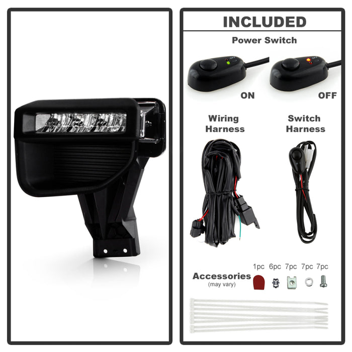 SPYDER 9051135 Spyder 20-22 Ford F250/F350 Super Duty OEM Full LED Fog Lights W/ Switch - Clear