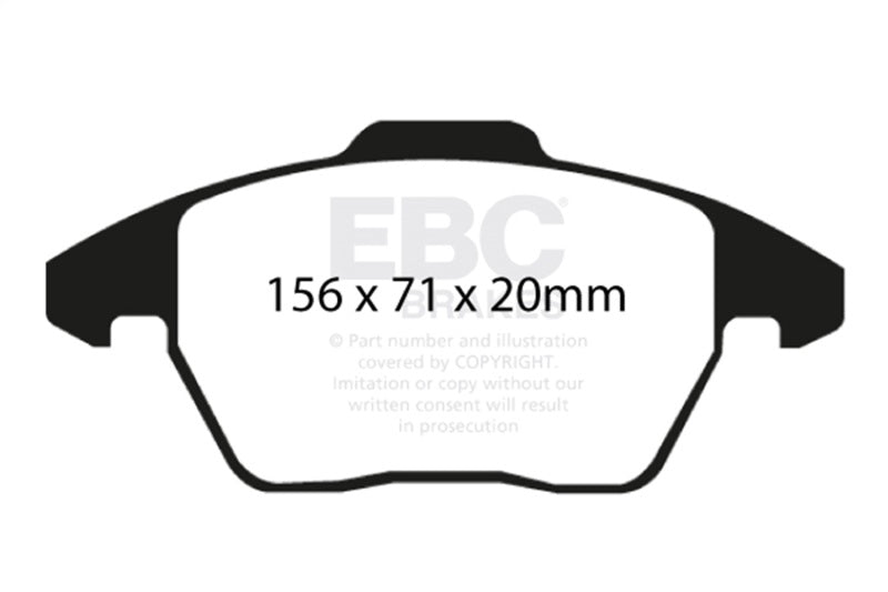 EBC DP31517C 06-13 Audi A3 2.0 Turbo (Girling rear caliper) Redstuff Front Brake Pads