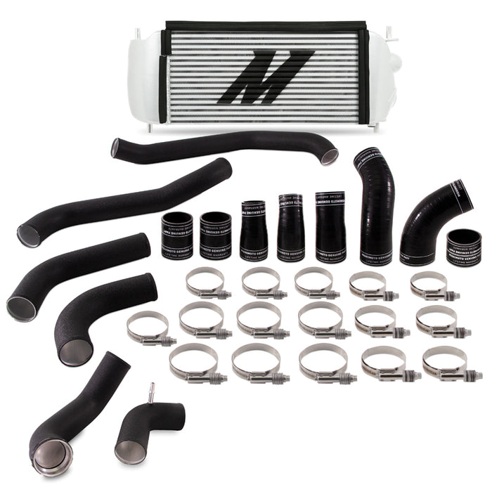 Mishimoto MMINT-F35T-17KBSL 2017+ Ford F150 3.5L EcoBoost Performance Intercooler Kit - Silver Cooler Black Pipes