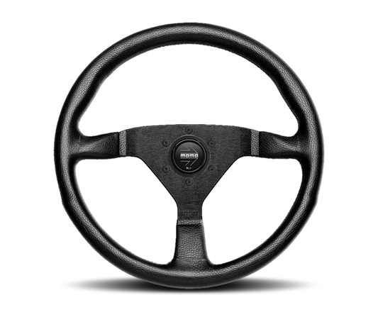 MOMO MCL35BK1B Momo Montecarlo Steering Wheel 350 mm - Black Leather/Black Stitch/Black Spokes