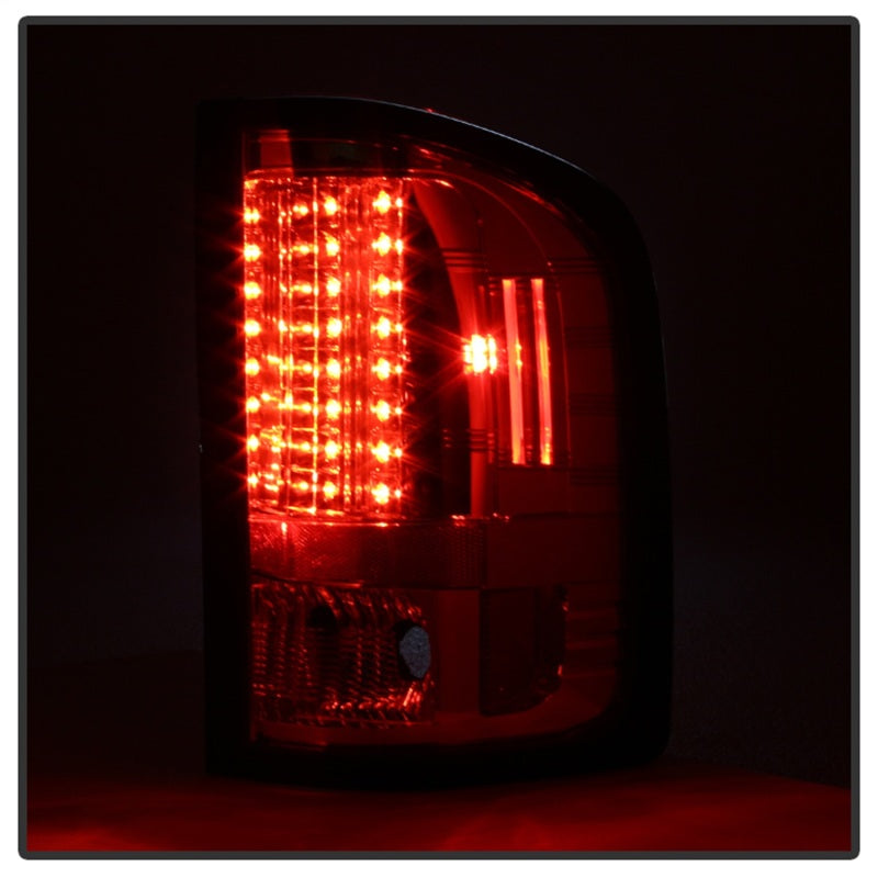 SPYDER 5001801 Spyder Chevy Silverado 07-13 LED Tail Lights Red Smoke ALT-YD-CS07-LED-RS