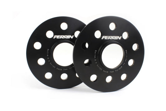 Perrin Performance PSP-WHL-107BK PERRIN Subaru/Toyota/Scion 7mm Wheel Spacers (Slip-On Style With Studs) 5x114.3/5x100 56mm CB - Pair
