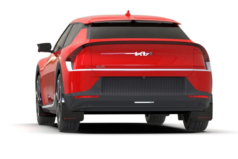 Rally Armor MF91-UR-BLK-WH 22-25 Kia EV6 Black UR Mud Flap White Logo