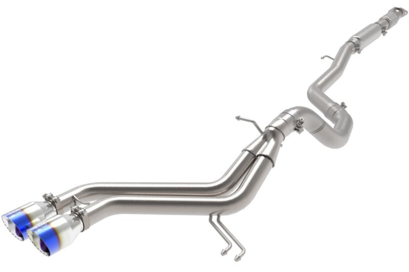 aFe 49-37018-L Takeda 2-1/2in to 3in SS-304 Cat-Back Exhaust w/ Blue Flame Tips 13-17 Hyundai Veloster L4-1.6L