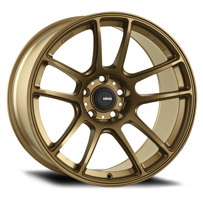 Konig HL88512428 Heliogram 18X8.5 5X112 ET42 Matte Bronze Knurled Bead Flow Formed