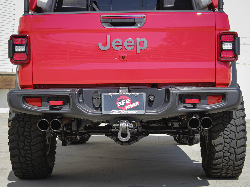 aFe 49-38084-B Vulcan Series 3in-2-1/2in 304 SS Cat-Back 2020 Jeep Gladiator (JT) V6-3.6L w/ Black Tips