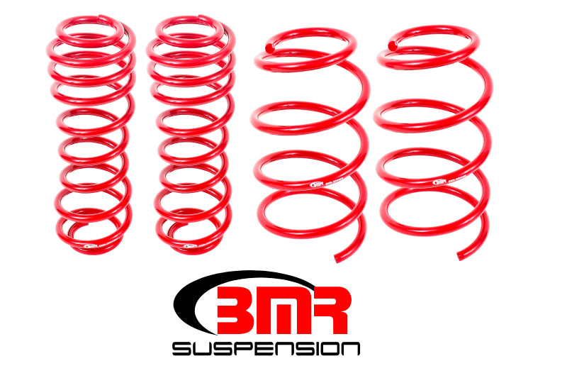BMR Suspension SP068R BMR 05-14 S197 Mustang GT Drag Version Lowering Springs (Set Of 4) - Red