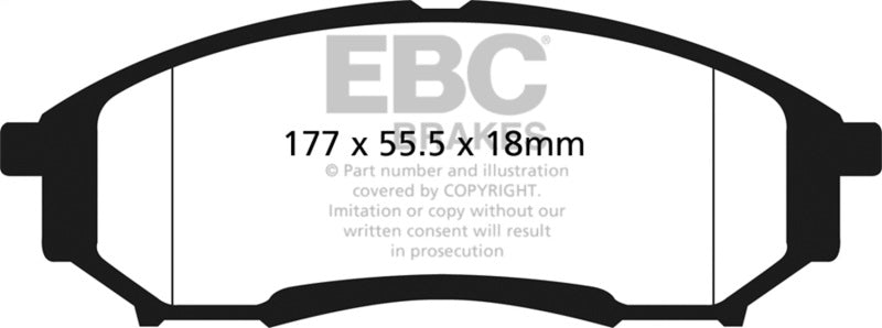 EBC DP41778R 05-07 Ford F250 (inc Super Duty) 5.4 (2WD) Yellowstuff Rear Brake Pads
