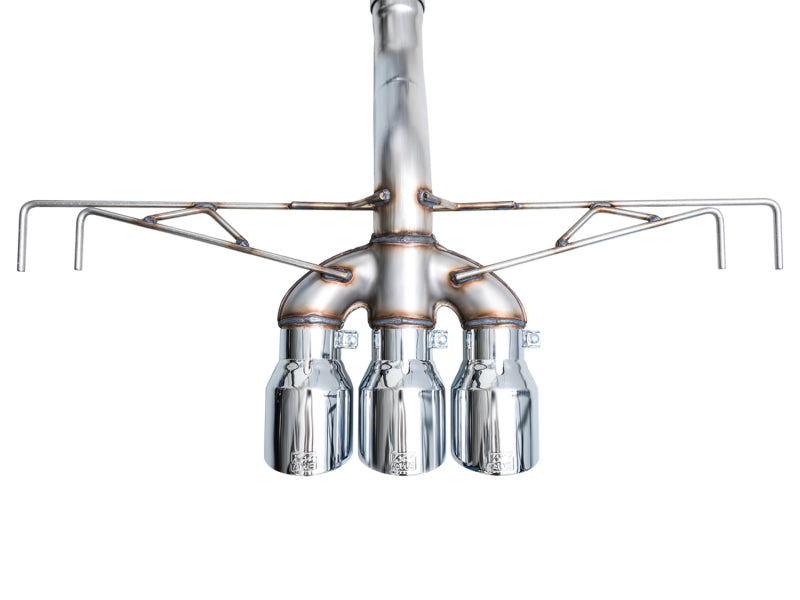AWE Tuning 3020-52287 2023 Honda Civic Type R FL5 Track Edition Exhaust w/ Triple Chrome Silver Tips