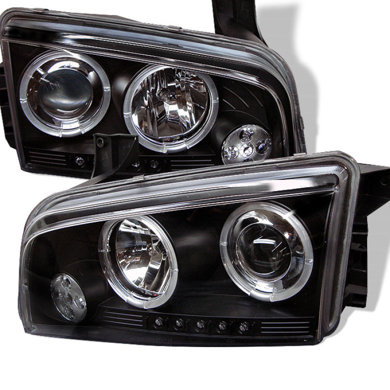 SPYDER 5009739 Spyder Dodge Charger 06-10 Projector Headlights Halogen Only - LED Halo LED Blk PRO-YD-DCH05-LED-BK
