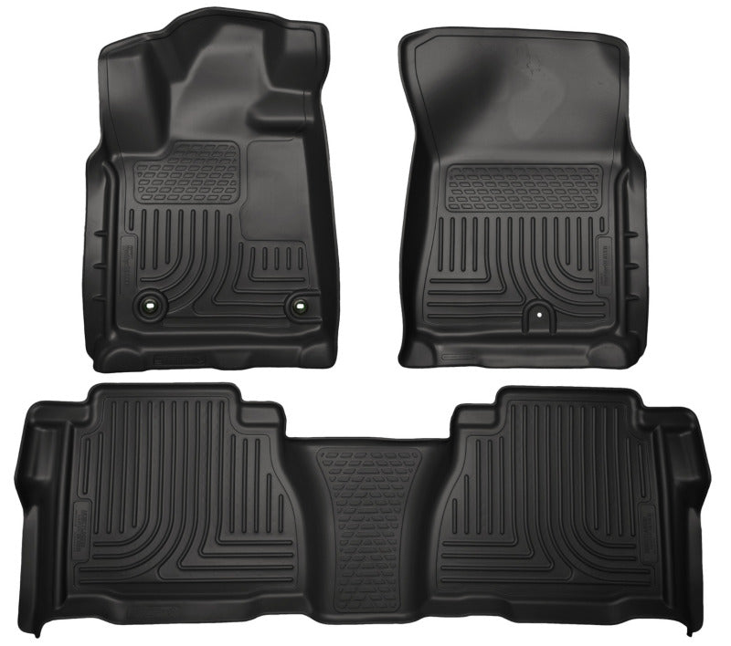 Husky Liners 99591 12-13 Toyota Tundra Weatherbeater Black Front & 2nd Seat Floor Liners