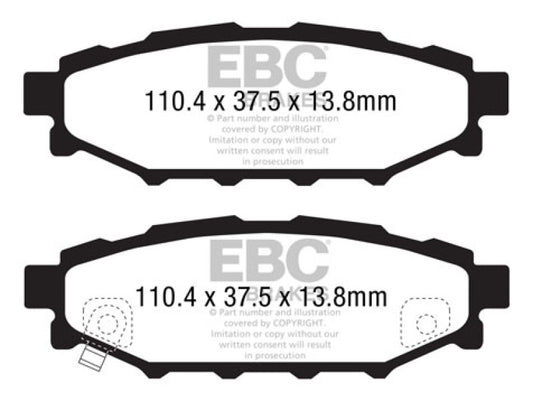 EBC DP41584R 12+ Subaru BRZ 2.0 (solid rear rotors) Yellowstuff Rear Brake Pads