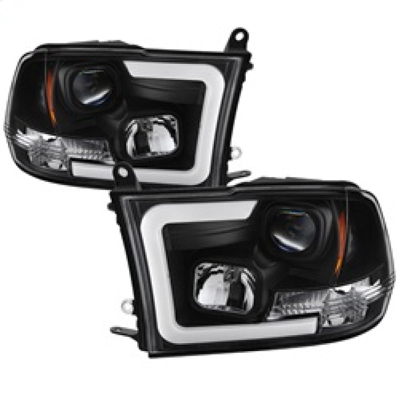 SPYDER 5084811 Spyder 09-16 Dodge RAM 1500 Version 2 Headlights Light Bar DRL Black PRO-YD-DR09V2-LBDRL-BK