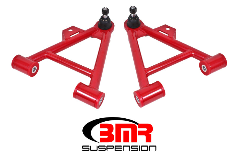 BMR Suspension AA035R BMR 79-93 Fox Mustang Lower Non-Adj. A-Arms (Coilover Only) w/ STD. Ball Joint (Poly) - Red