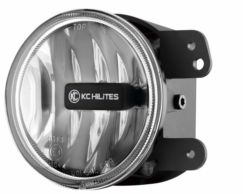 KC HiLiTES 1497 10-18 Jeep JK 4in. Gravity G4 LED Light 10w SAE/ECE Clear Fog Beam (Single)