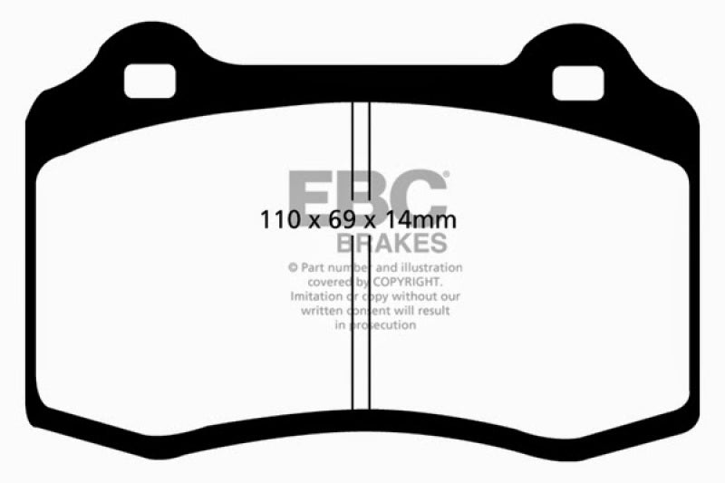 EBC DP51140NDX 96-00 Lotus Esprit Turbo 2.0 Turbo GT3 Bluestuff Front Brake Pads