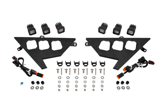 Diode Dynamics DD7645 20-Present Polaris RZR C1 Headlamp Kit Sport - White ABL (Pair)