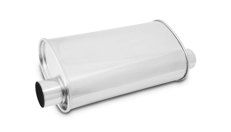 Vibrant 1129 StreetPower Oval Muffler 5in x 9in x 15in - 2.5in inlet/outlet (Offset-Offset Same Side)