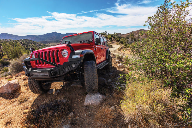 Go Rhino 331201T 07-20 Jeep Wrangler JL/JLU/JK/JKU/Gladiator JT Rockline Full Width Bumper w/ Overrider