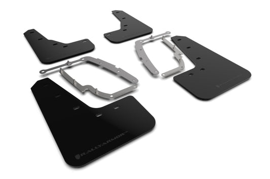 Rally Armor MF62-UR-BLK/MBK 17-23 Tesla Model 3 Black UR Mud Flap - Metallic Black Logo