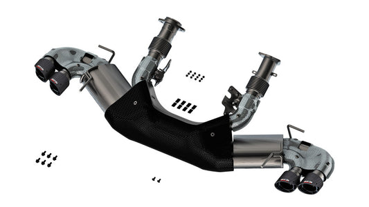 Borla 140841CF 20-23 Chevy Corvette 6.2L V8 AT w/o NPP 3in ATAK Catback Exhaust - Carbon Fiber Tips