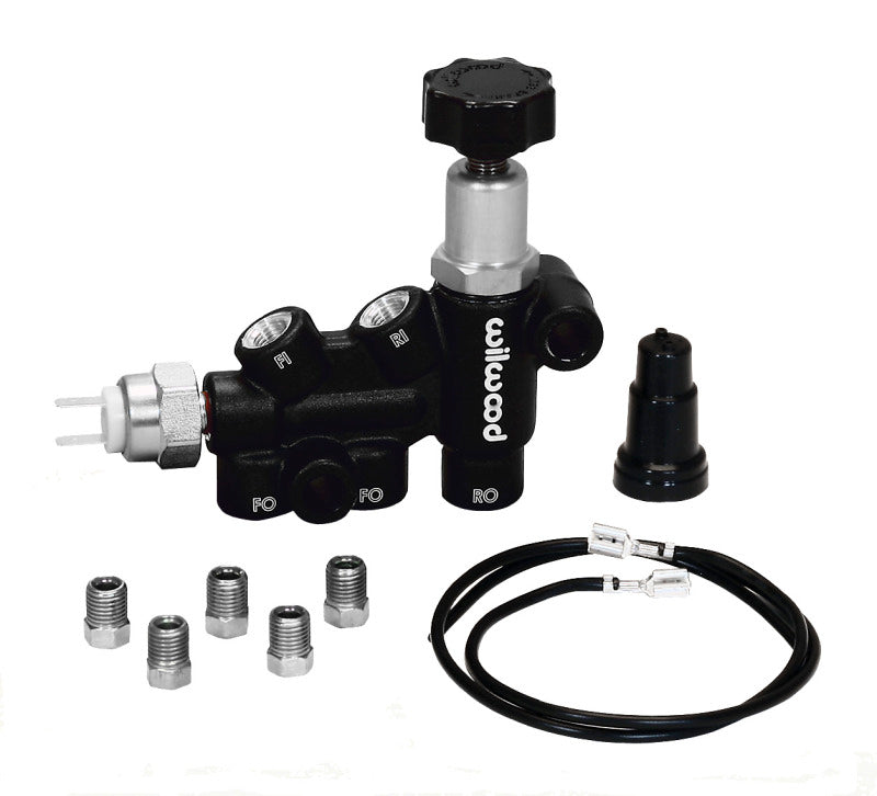 Wilwood 260-11179 Proportioning Valve - Knob Adjust 3/8-24 IF Combo w/ switch