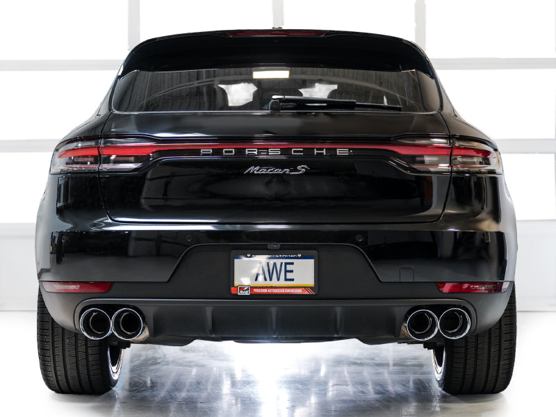 AWE Tuning 3015-42951 19-21 Porsche Macan 3.0T/2.9TT Touring Edition Catback Exhaust w/ Chrome Silver Tips