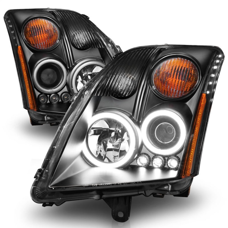ANZO 121276 2007-2012 Nissan Sentra Projector Headlights Black