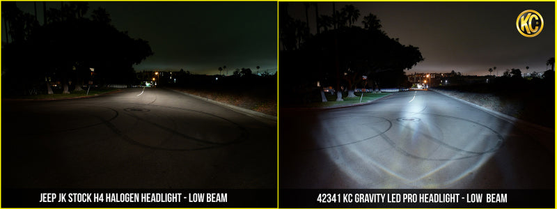 KC HiLiTES 42341 07-18 Jeep JK (Not for Rubicon/Sahara) 7in. Gravity LED Pro DOT Headlight (Pair Pack Sys)