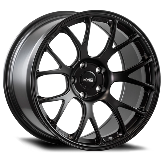 Konig F1M8851435B Forged F1M 18X8.5 5X114.3 ET35 Satin Black Knurled Bead