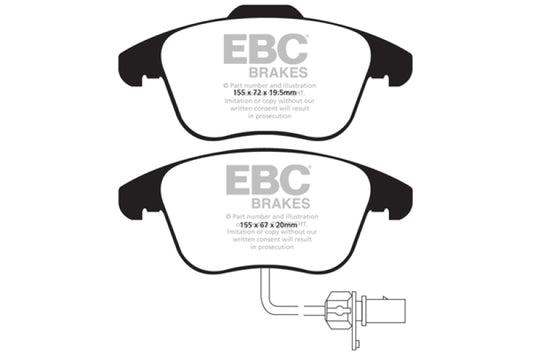 EBC DP31998C 10+ Audi A5 2.0 Turbo Redstuff Front Brake Pads
