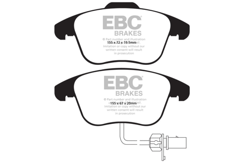 EBC DP31998C 10+ Audi A5 2.0 Turbo Redstuff Front Brake Pads