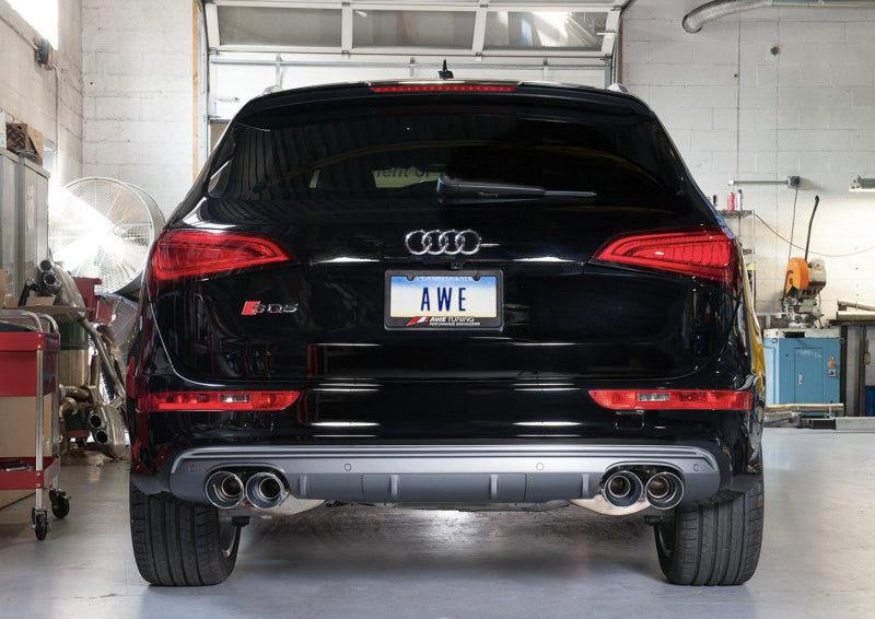 AWE Tuning 3015-43056 Audi 8R SQ5 Touring Edition Exhaust - Quad Outlet Diamond Black Tips