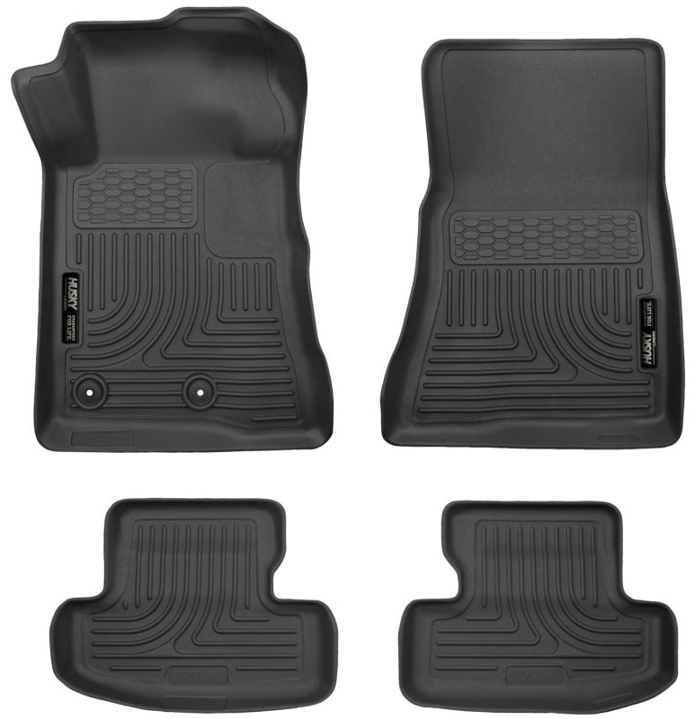 Husky Liners 99371 15-22 Ford Mustang WeatherBeater Black Front & Second Seat Floor Liner