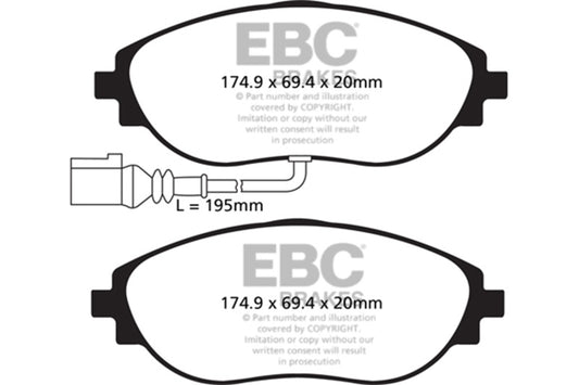 EBC DP52127NDX 2015+ Volkswagen GTI/Golf R (Mk7) Bluestuff Front Brake Pads