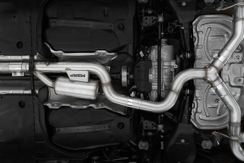 MBRP S46123CF 2022 Volkswagen Golf R MK8 3in Cat-Back Quad Rear w/ Carbon Fiber Tips Valve Delete Exhaust
