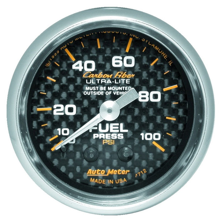 Autometer ATM4712 C/F 2-1/16in Fuel Press. Gauge 0-100PSI