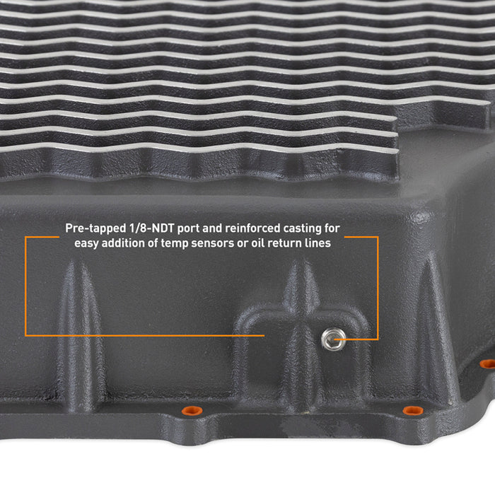 Mishimoto MMTP-F2D-11 2011+ Powerstroke 6R140 Transmission Pan - Cast - GR