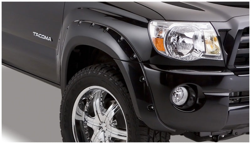 Bushwacker 31920-02 05-11 Toyota Tacoma Fleetside Pocket Style Flares 4pc 73.5in Bed - Black