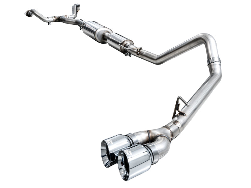 AWE Tuning 3015-32063 AWE 0FG Exhaust for 3rd Gen Toyota Tundra - Dual Chrome Silver Tips