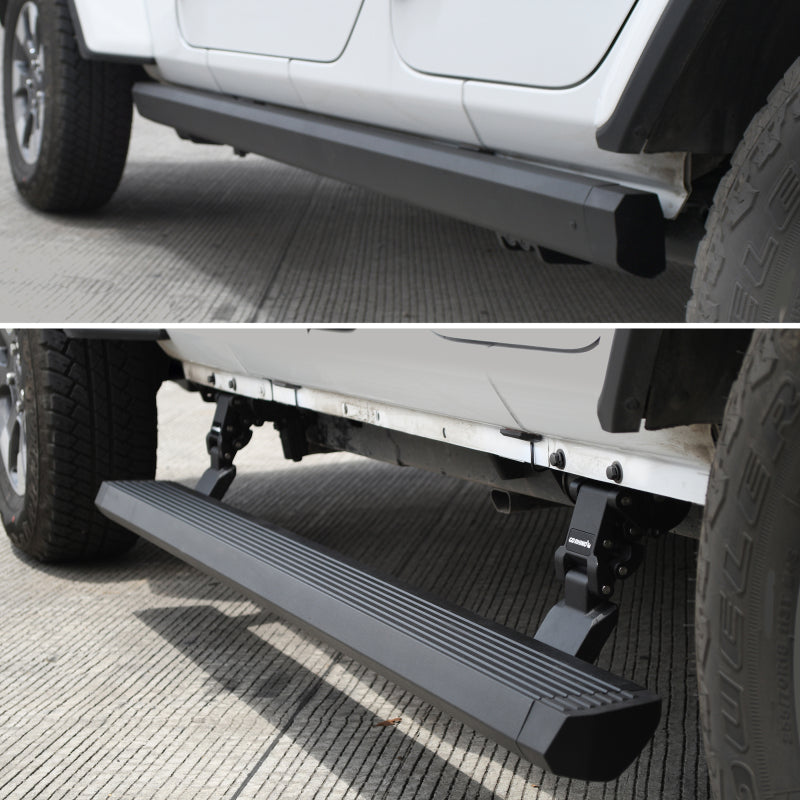Go Rhino 20450674PC RealTruck 18-24 Jeep Wrangler 4dr VoltStep Electric Running Board Kit (Drilling Req.) - Tex. Blk