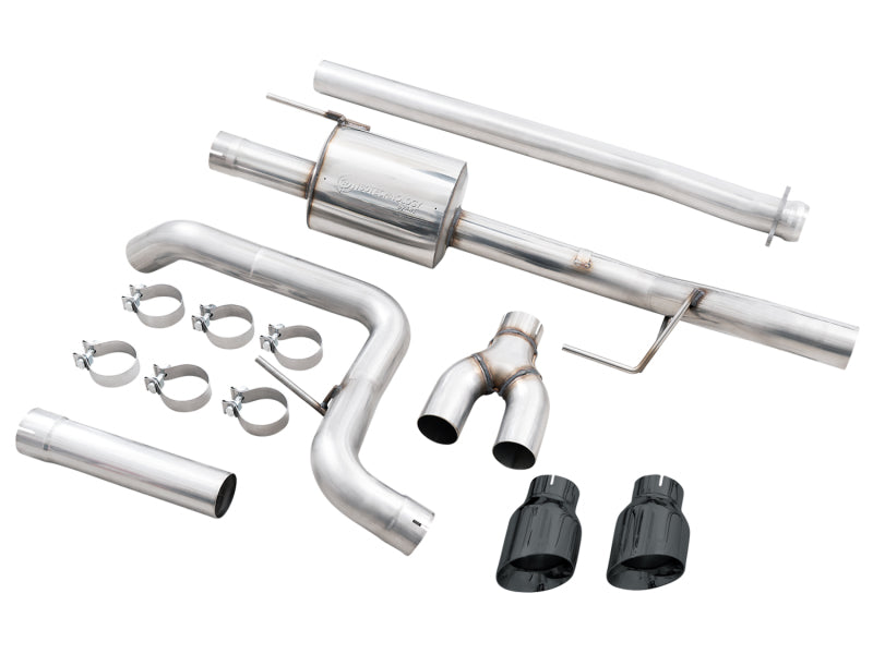 AWE Tuning 3015-23059 AWE 21+ Ford F150 Dual Side Exit Cat-Back Exhaust - 4.5in Diamond Black Tips *For Stock Y-Pipe Only