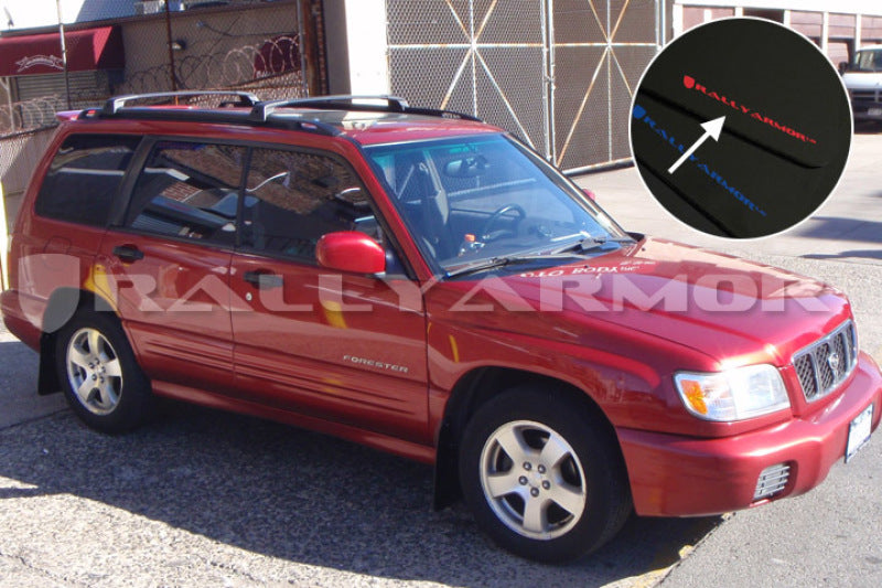 Rally Armor MF13-UR-BLK/RD 98-02 Subaru Forester Black UR Mud Flap w/ Red Logo