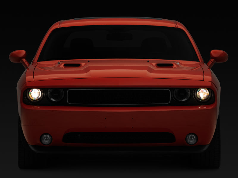 Raxiom CH3761 08-14 Dodge Challenger Halo Projctr Headlights w/Sequential Turn Signals-Blk Hsng(Clear Lens)